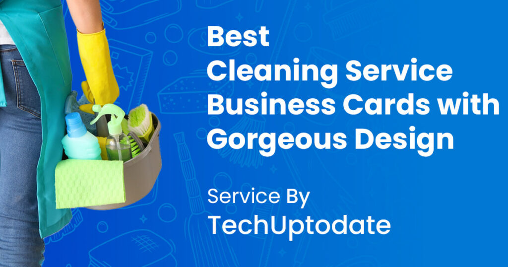 cleaning services black business cards