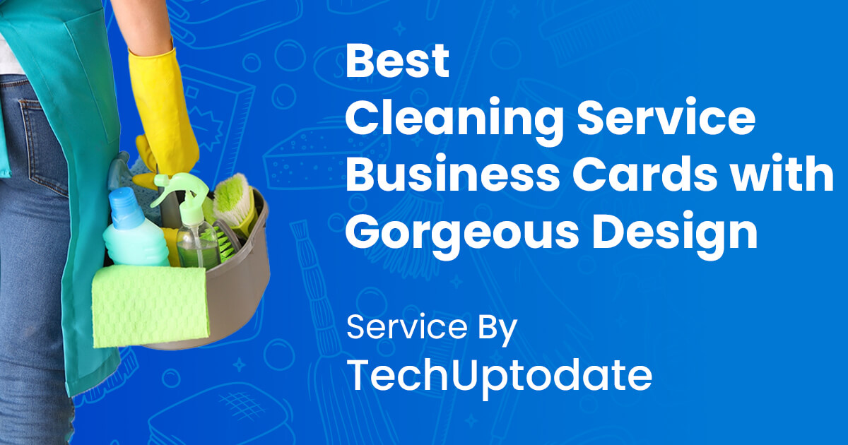 cleaning services black business cards